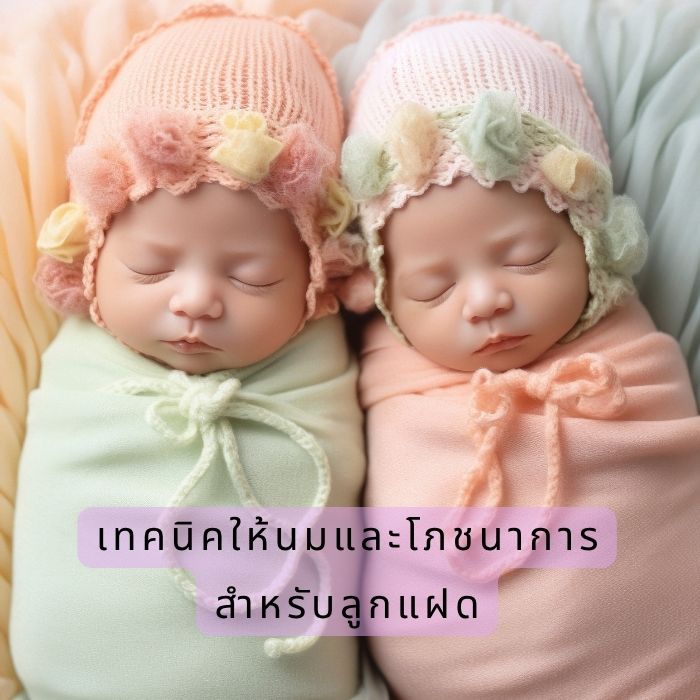 เทคนิคให้นมและโภชนาการสำหรับลูกแฝด